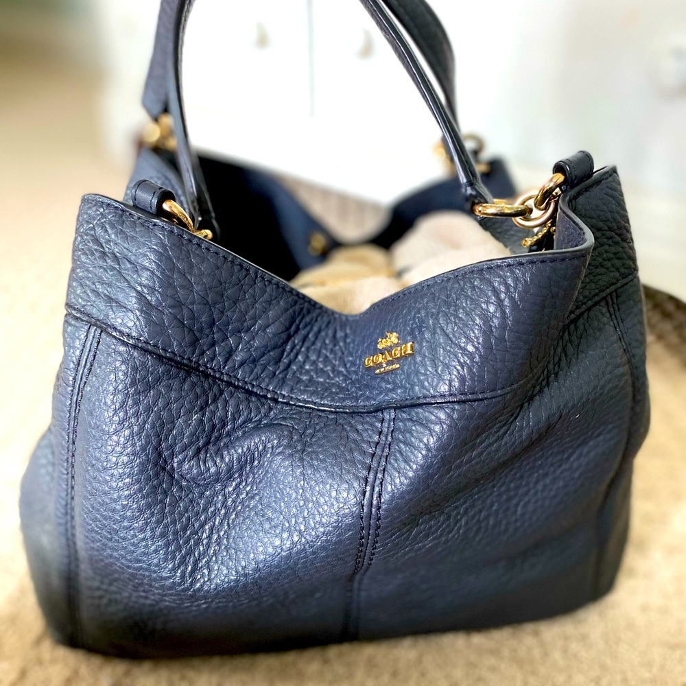 Navy Coach Hobo Bag